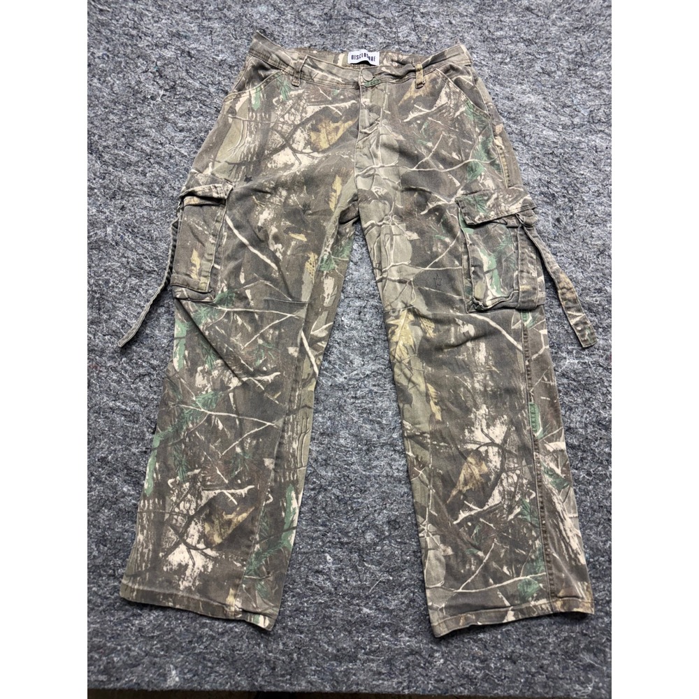 Disclosure Camo Cargo Pants Mens 9/29 Camouflage Straight Leg Utility Streetwear